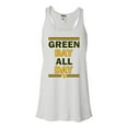 thumbnail image 1 of Womens Green Bay All Day Flowy Racerback Tank Top T-Shirt, 1 of 1
