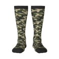 thumbnail image 1 of Womens Green Camouflage Pattern Knee High Socks Comfy Thermal Boot Long Socks, 1 of 7