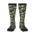 thumbnail image 1 of Womens Green Camouflage Pattern Knee High Socks Comfy Thermal Boot Long Socks, 1 of 7