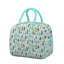 Womens Green Christmas Tree Pattern Lunch Box for Work,Insulated Lunch Bag for Women,Loncheras Para Mujer,Leakproof Adult Lunch Bag for Work,Beach,Travel,Picnic,Camping