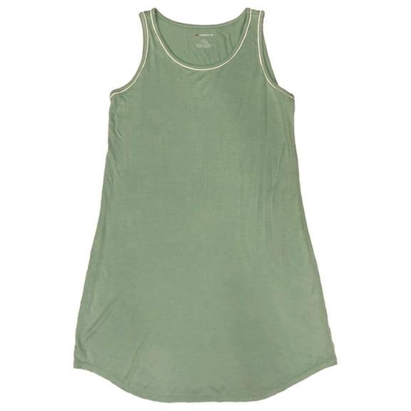 Womens Green Sleeveless Tank Top Sleepshirt Sleep & Night Shirt Nightgown Large