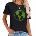 thumbnail image 1 of Womens Green World Map Earth Reduce Reuse Recycle T-Shirt, 1 of 5