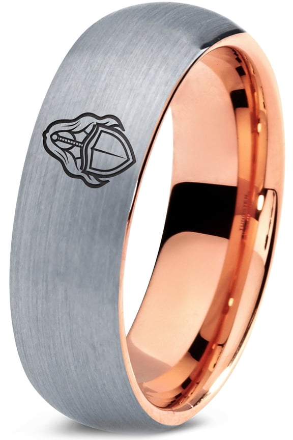 Womens Grey Rings Tungsten Gamer Jewelry Unique 21st Birthday Gifts for Guys Best Dad Ever