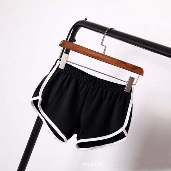 Womens Gym Shorts Dolphin Hem Casual Athletic Summer Running Booty Outfits Dance Elastic Black XL