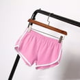 thumbnail image 1 of Womens Gym Shorts Dolphin Hem Casual Athletic Summer Running Booty Outfits Dance Elastic Pink 2XL, 1 of 9