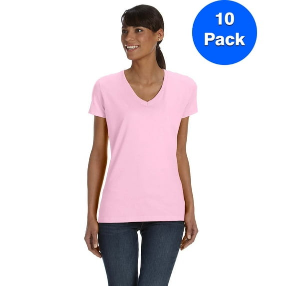 Womens HD V-Neck T-Shirt L39VR (10 PACK)