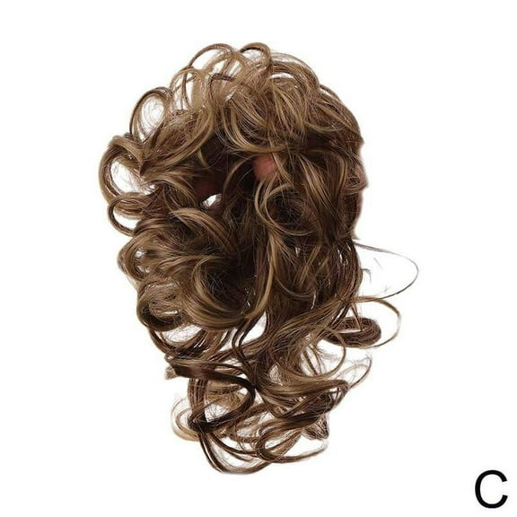 Womens Hair Piece Chignon Messy Bun Ponytail Hair Curly Hair Extensions .Prof J3B1