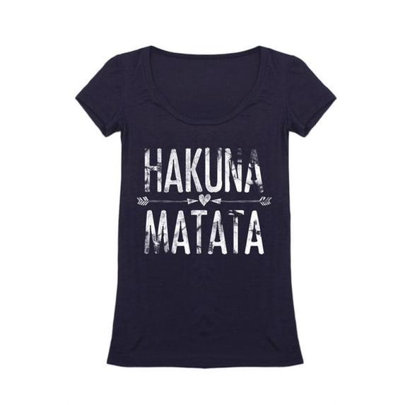 Womens Hakuna Matata Scoop Neck T Shirt Top