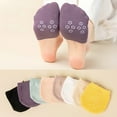 thumbnail image 1 of Womens Half Foot Socks Non Slip Gel Front Full Coverage Slipper Socks, 1 of 4