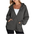 thumbnail image 1 of Womens Half Zip Hoodies, Long Sleeve Pullover for Women Fall Fashion Solid Color V Neck Zip Up Sweatshirts with Pockets, 1 of 4