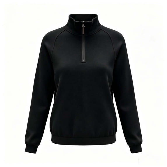 Womens Half Zip Pullover Fleece Stand Collar Sweatshirt Basic Soft Casual Baselayer Sweatshirts