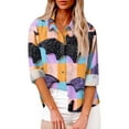 Womens Halloween Costumes 2024 Button Down Linen Blouses Tops with