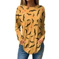 Womens Halloween Costumes 2024 Plus Size Pumpkin Bats Graphic Tunic