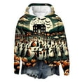 Womens Halloween Costumes 2024 Pumpkin Bats Print Pullover Tops