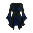 thumbnail image 1 of Womens Halloween Costumes 2025 Fashion Butterfly Sleeve Mini Dress Medieval Steampunk Cosplay Dresses, 1 of 4
