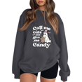 Womens Halloween Costumes Cute Ghost Graphic Pullover Sweaters Long