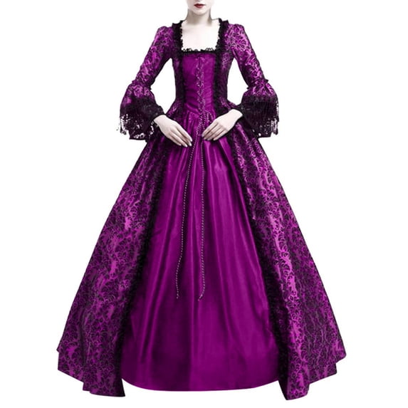 Womens Halloween Costumes Medieval Queen Vitorian Dress Plus Size Vampire Dresses Renaissance Ball Gown Dress