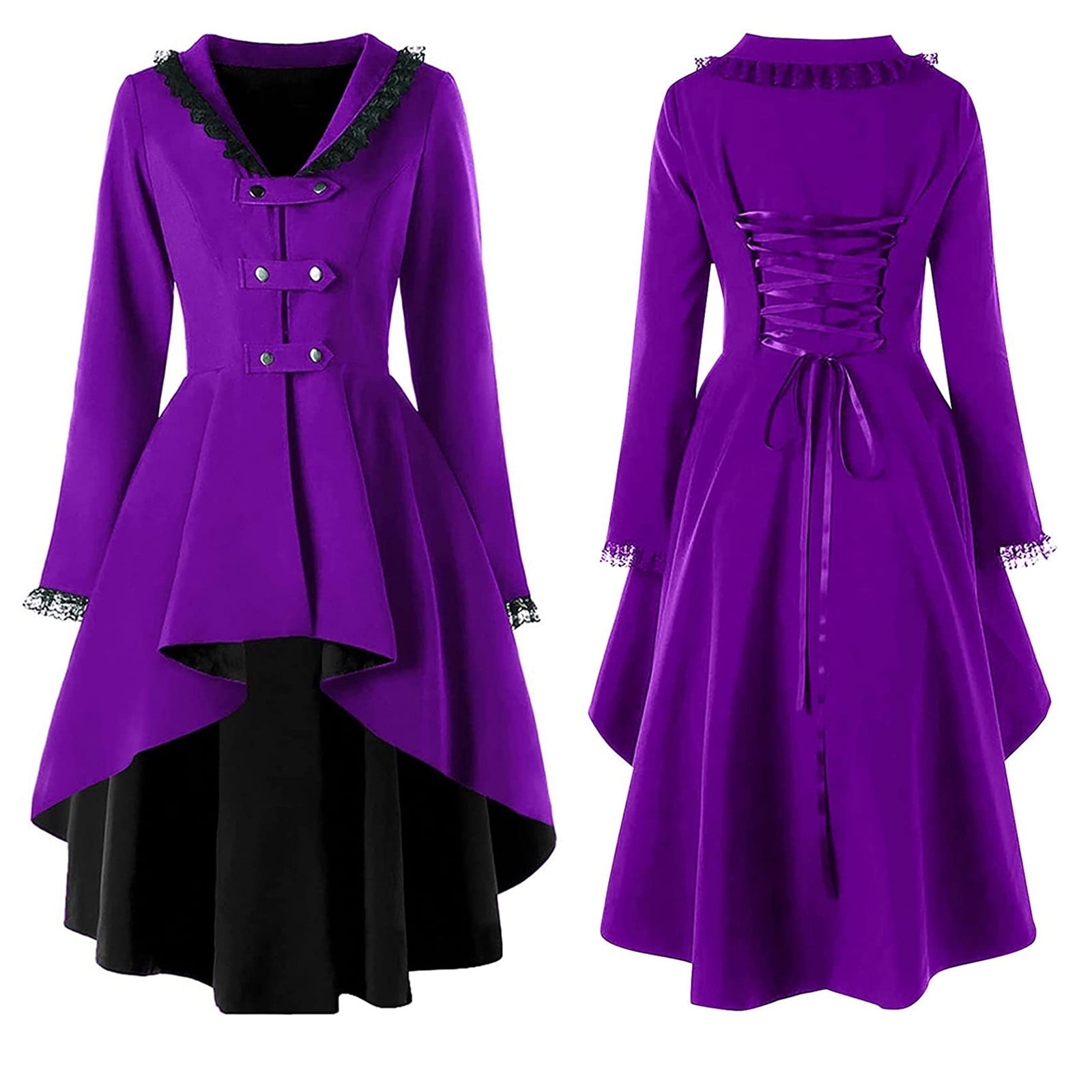 Womens Halloween Costumes y 50s Vintage Medieval Victorian Long Sleeve