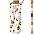 thumbnail image 1 of Womens Halloween Flannel Pajama Pants Soft Drawstring Pj Pants with Pockets Loose fit Elastic Waist Wide Leg Pajama Bottoms, 1 of 6