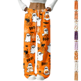 thumbnail image 1 of Womens Halloween Flannel Pajama Pants Soft Drawstring Pj Pants with Pockets Loose fit Elastic Waist Wide Leg Pajama Bottoms, 1 of 6