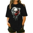 thumbnail image 1 of Womens Halloween Ghost Shirts Vintage Graphic Tees Funny Printed Tops Loose Fit Shirts Skull Teen Girl Plus Size, 1 of 4