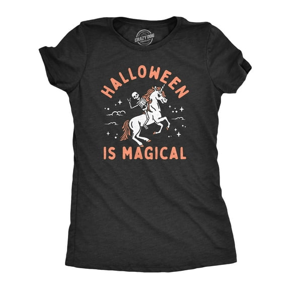 Womens Halloween Is Magical T Shirt Funny Spooky Season Fantasy Lovers Tee for Ladies Womens Graphic Tees