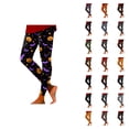 thumbnail image 1 of Womens Halloween Leggings Elastic High Waist Funny Print Slim Fit Lifting Tights Pants Workout Yoga Pants, 1 of 6