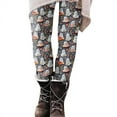 Womens Halloween Leggings Pumpkin Bats Print Tight Pants Stretch Butt