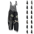 thumbnail image 1 of Womens Halloween Linen Jumpsuits Plus Size Sleeveless Print Loose Wide leg Rompers, 1 of 5
