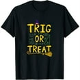 thumbnail image 1 of Womens Halloween Math Teacher Trig Or Treat Student School College T-Shirt Black Small, 1 of 5
