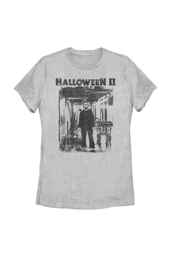 Womens Halloween Michael Myers Grunge Photo T Shirt
