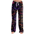 thumbnail image 1 of Womens Halloween Pajama Pants Casual Loose Fit High Waist Drawstring Pjs Pumpkin Ghost Print Straight Leg Loungewear Bottoms, 1 of 5