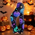 thumbnail image 1 of Womens Halloween Pajama Pants Pumpkin Print Elastic Waist Comfy Pjs Lounge Pants, 1 of 6