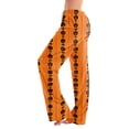 thumbnail image 1 of Womens Halloween Pajama Pants Witch Print Casual Elastic Waist Pjs Lounge, 1 of 5
