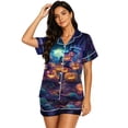 thumbnail image 1 of Womens Halloween Pajama Sets Short Sleeve Graphic Pajamas Nightwear, 1 of 4