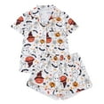 thumbnail image 1 of Womens Halloween Pajamas Set 2 Piece Pj Set Weightless Button Down Short Sleeve Nightshirt and Shorts Buttery Loose Women's Sleepwear, 1 of 7