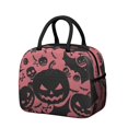 thumbnail image 1 of Womens Halloween Pink Spooky Pumpkins and Bats Lunch Box for Work,Insulated Lunch Bag for Women,Loncheras Para Mujer,Leakproof Adult Lunch Bag for Work,Beach,Travel,Picnic,Camping, 1 of 7