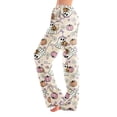thumbnail image 1 of Womens Halloween Pj Pants Cute Pumpkin Print Elastic Waist Sleepwear Halloween Casual Cozy Bottoms Pajamas, 1 of 9