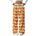 thumbnail image 1 of Womens Halloween Pjs Halloween Pumpkin Ghost Print Flannel Pajama Pants Elastic Waist Drawstring Wide Leg Sleep Wear, 1 of 4