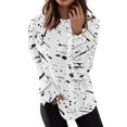 thumbnail image 1 of Womens Halloween Print Long Sleeve Tunic Tops Dressy Casual Round Neck Pullover Loose Fit Blouses Pullover Top, 1 of 4