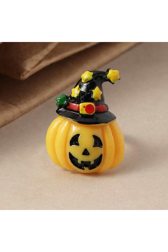 Womens Halloween Resin Rings, Patterned Pumpkin, Grim Reaper, Ghost, and Bat Designs, Party Gifts