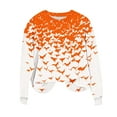 thumbnail image 1 of Womens Halloween Shirt 2025 Long Sleeve Round Neck Bat Print Party Tunic Top Casual Loose Fit Fall Clothes, 1 of 5