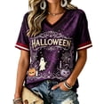 thumbnail image 1 of Womens Halloween Shirts Funny Halloween Graphic Tees Halloween Tees Short Sleeve Holiday Halloween Blouse Tops, 1 of 3