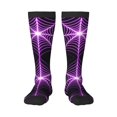 thumbnail image 1 of Womens Halloween Spider Web Knee High Socks Comfy Thermal Boot Long Socks, 1 of 7