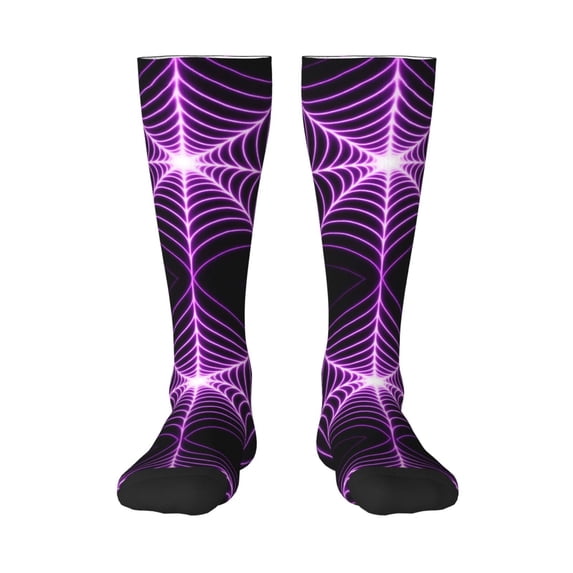 Womens Halloween Spider Web Knee High Socks Comfy Thermal Boot Long Socks