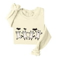 thumbnail image 1 of Womens Halloween Sweatshirt,Fleece Sweatshirts,Womens Round Neck Long Sleeved Cute Printed Ugly Pullover Sweatshirtss,Fall Winter Casual Warm Novelty Sweaters Comfort Elegant Tunic Tops,Size 8-16, 1 of 3