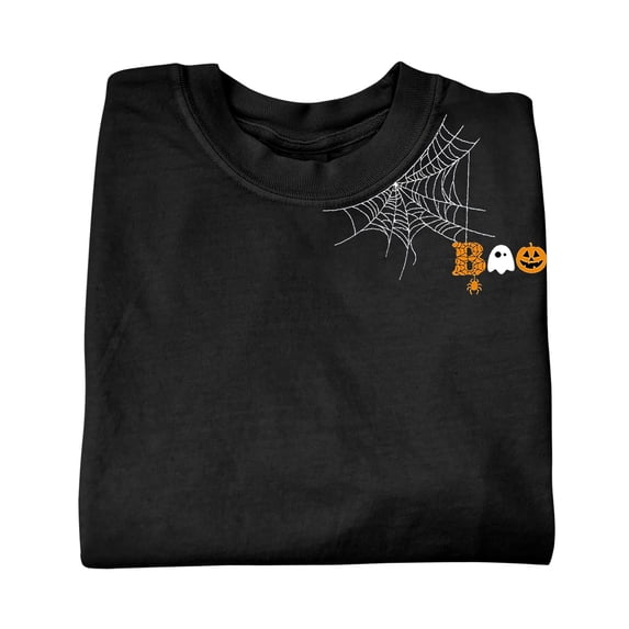 Womens Halloween Sweatshirt, Oversized Fall Fashion Aesthetic Bat Print Crewneck, Comfy Lounge & Party Outfit