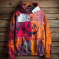 thumbnail image 1 of Womens Halloween Sweatshirt, Oversized Fall Fashion Aesthetic Bat Print Crewneck, Comfy Lounge & Party Outfit, 1 of 4