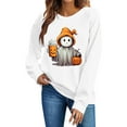 thumbnail image 1 of Womens Halloween Sweatshirts 2025 New Custom Printed Shirts Crewneck Long Sleeve Sweaters Fall Casual Blouses Loose Sweatshirt Pullover Top Halloween Costumes, 1 of 4