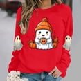 thumbnail image 1 of Womens Halloween Sweatshirts Casual Long Sleeve Cute Halloween Ghost Printed Winter Sweaters Loose Crewneck Pullover Blouses Ladies Halloween Costumes, 1 of 5